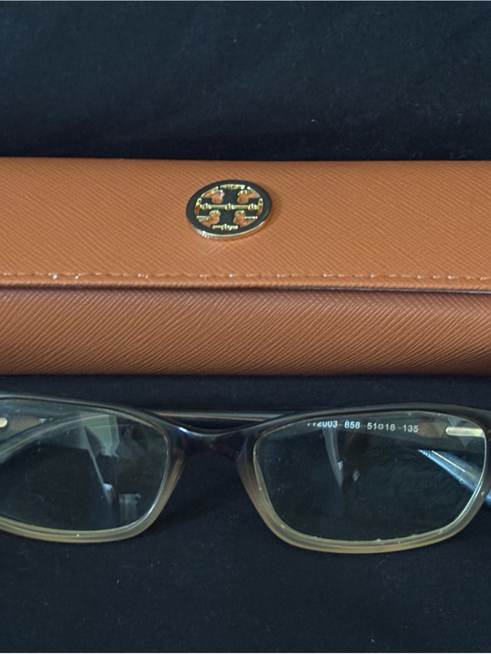 Tory Burch Tan Leather Eyeglass Case